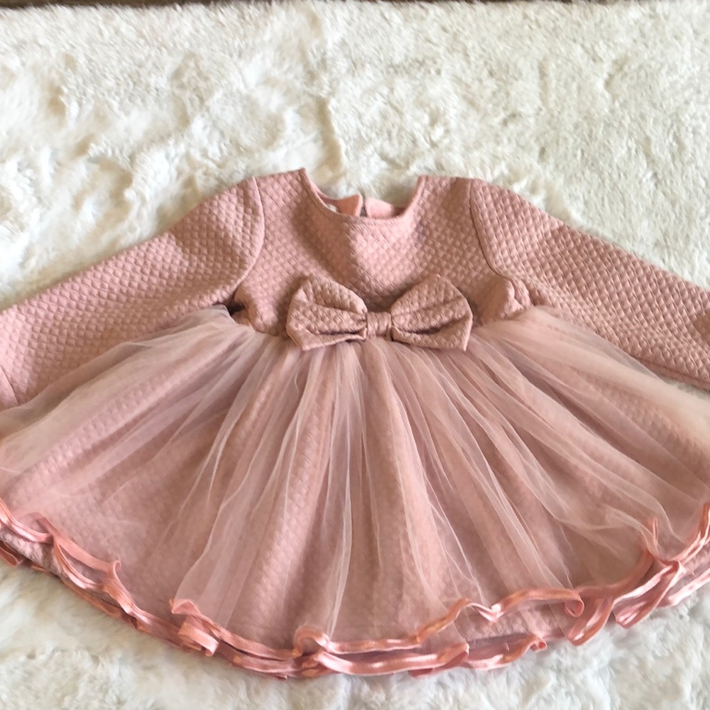 EHHE .Kids. Adorable little girls’ blush pink long-sleeve
